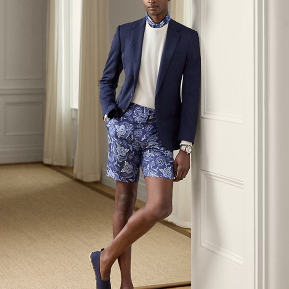 Ralph Lauren Purple Label Tailored Maiori Choppa Print Silk Shorts $795 Sz38 - Picture 1 of 14